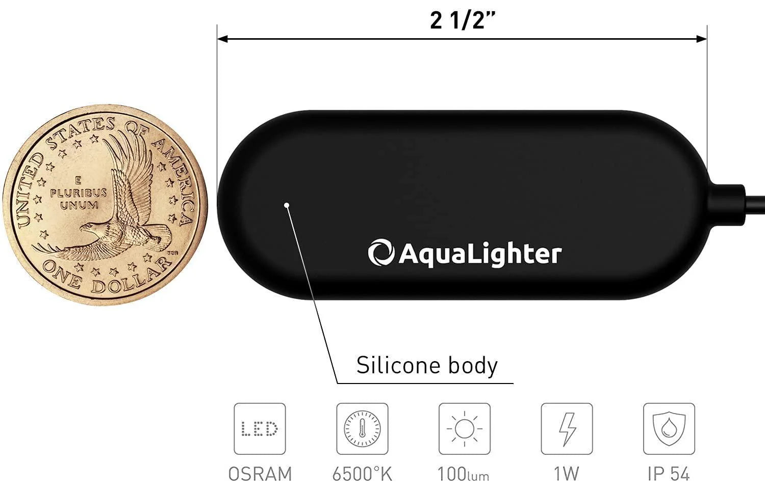 Fish Tank Light Clip on Aquarium Light Aquarium Light for Plants LED Flexible Lamp for Freshwater Nano Aquarium Light Picosoft Black 3 Gallon