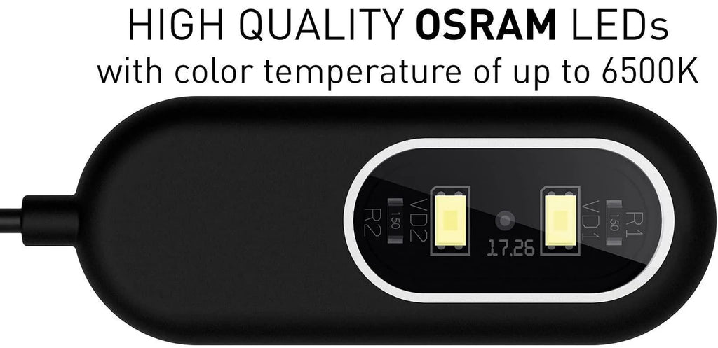 Fish Tank Light Clip on Aquarium Light Aquarium Light for Plants LED Flexible Lamp for Freshwater Nano Aquarium Light Picosoft Black 3 Gallon