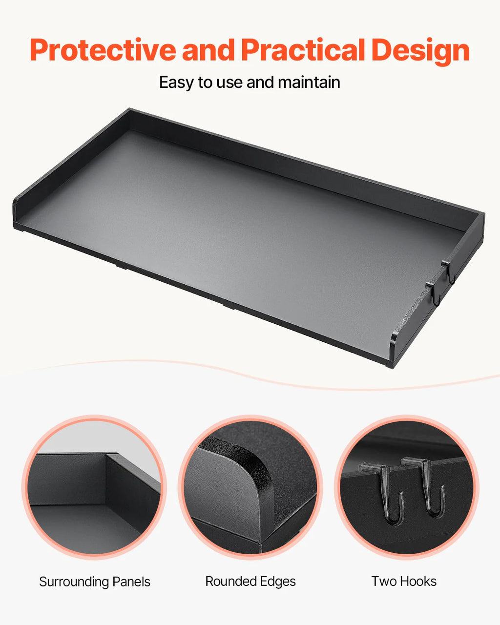 Washer Dryer Countertop, 27.5 Depth X 54 Width, Washer Dryer Wood Top for Laundry Room Organization with Edge Rails(Black)