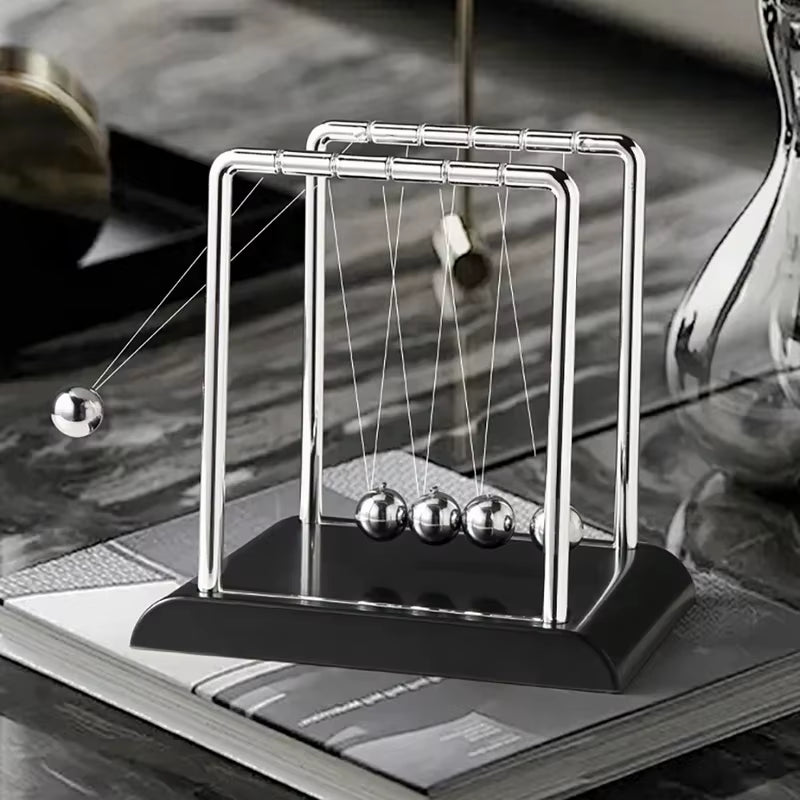 Newton'S Cradle Balance Steel Ball Desk Toy Gift Gravity Pendulum Teaching Supplies Physics Science Metal Home Office Decoration