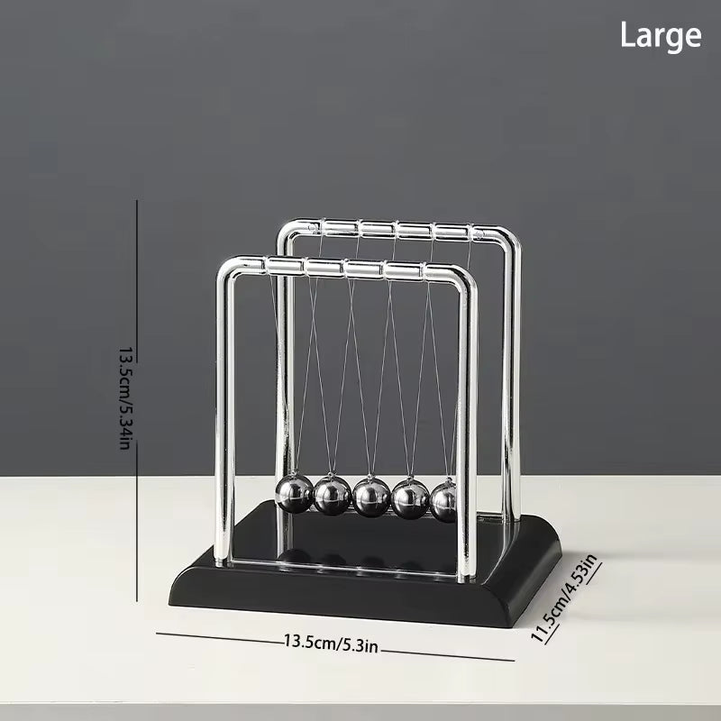 Newton'S Cradle Balance Steel Ball Desk Toy Gift Gravity Pendulum Teaching Supplies Physics Science Metal Home Office Decoration