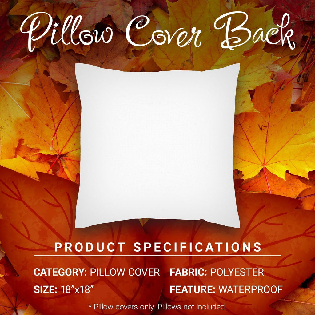 Fall Decoration Pumpkin Wagon Tractor Waterproof Throw Pillow Covers 18 X 18 in Set of 4, Beautiful Cushion Covers for Autumn Sofa Couch Decoration