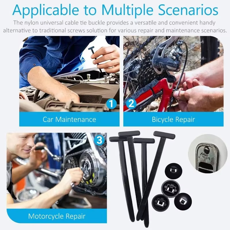 New Heavy Duty Nylon Cable Ties Universal Self Locking Zip Ties for Car Repair Daily Use Office Organization Cable Marker