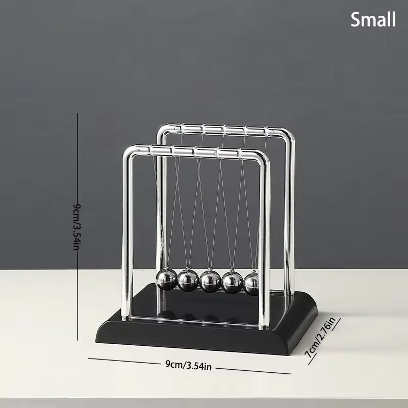 Newton'S Cradle Balance Steel Ball Desk Toy Gift Gravity Pendulum Teaching Supplies Physics Science Metal Home Office Decoration